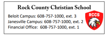 Rock County Christian School Contact Info