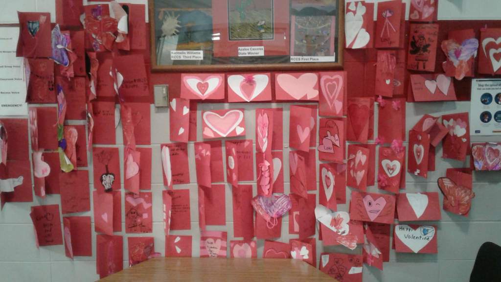 Wall of Valentines--Thanks, Mrs. Stoekel!