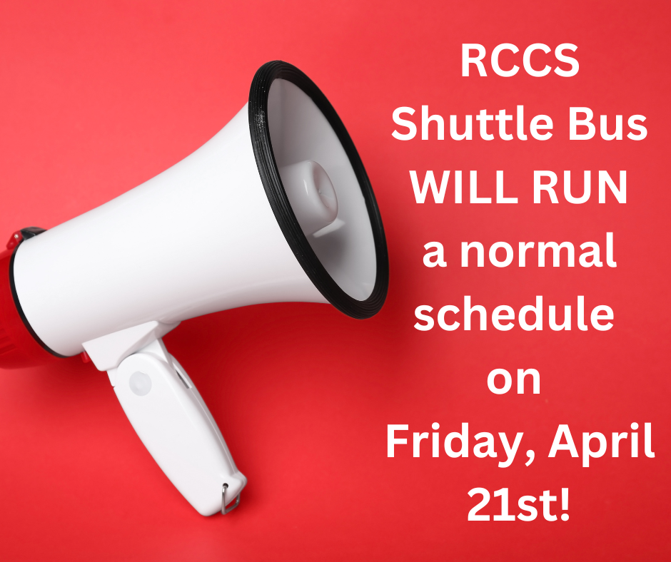 Rock County Christian School Shuttle Bus running April 21st