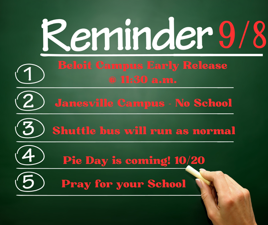 Reminders for 9/8 RCCS